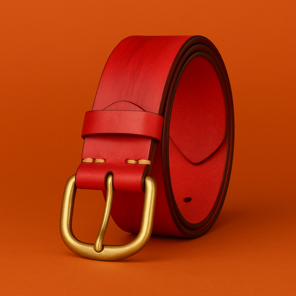 Naked Soles | LucienneBrass | Leather Belt – Vintage Metal Finish
