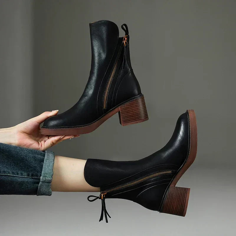 Naked Soles | Arvella | Women's Timeless Leather Ankle Boots – Everyday Elegance