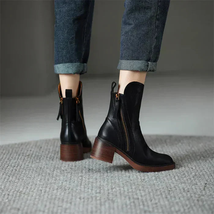 Naked Soles | Arvella | Women's Timeless Leather Ankle Boots – Everyday Elegance
