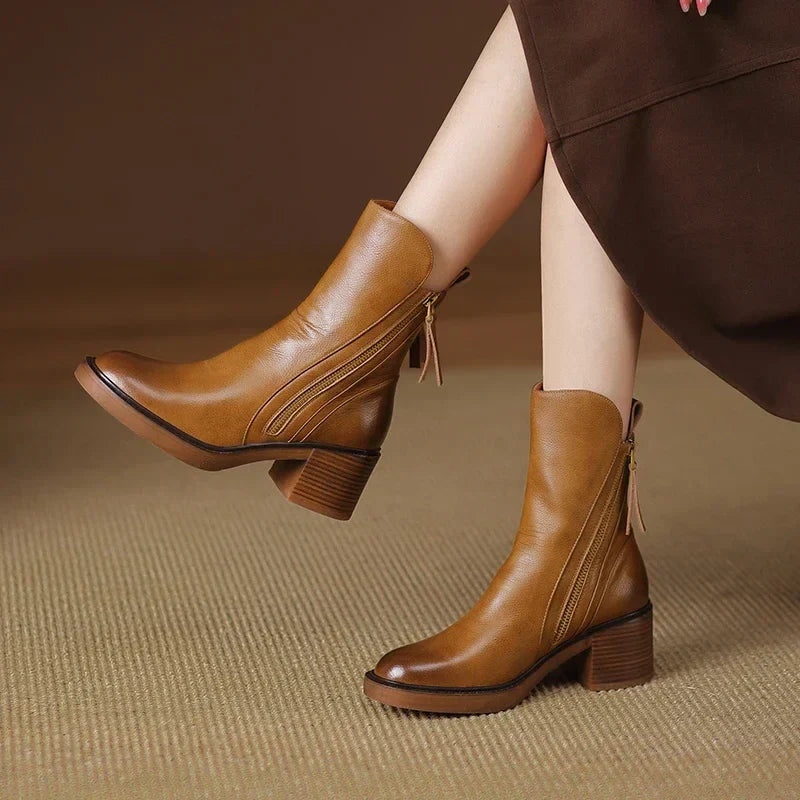 Naked Soles | Arvella | Women's Timeless Leather Ankle Boots – Everyday Elegance