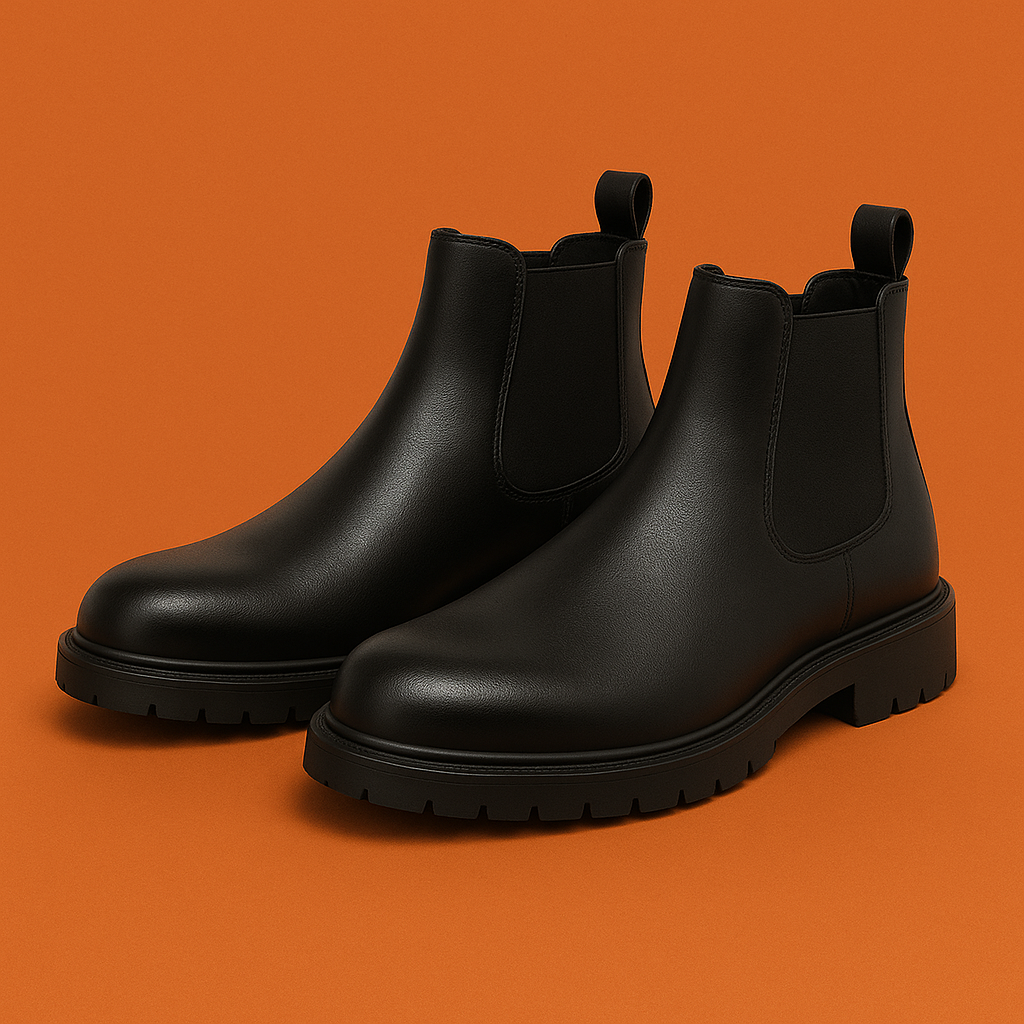 Naked Soles | DedricForm | Black Chelsea Boots for Men – Classic Everyday Comfort