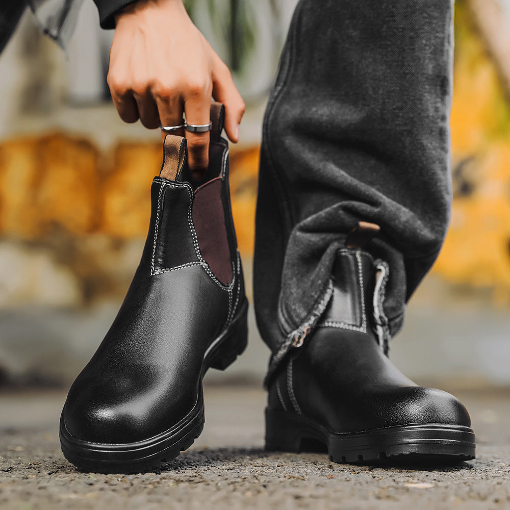 Naked Soles | DedricForm | Black Chelsea Boots for Men – Classic Everyday Comfort