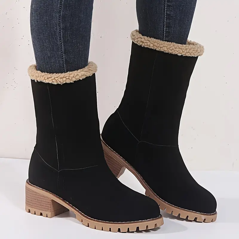 Naked Soles | FrostRise | Mid Heel Boots – Winter-Ready Style