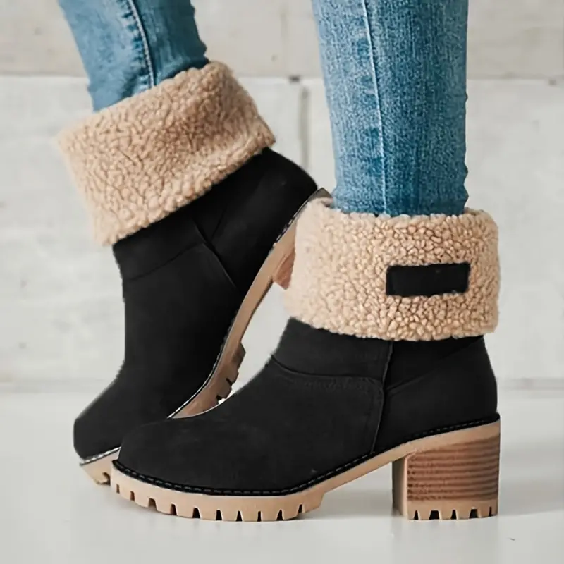 Naked Soles | FrostRise | Mid Heel Boots – Winter-Ready Style