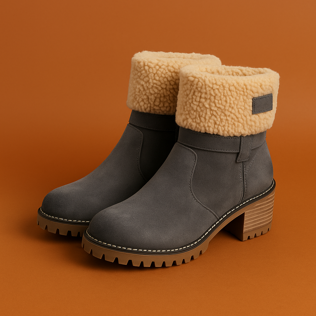 Naked Soles | FrostRise | Mid Heel Boots – Winter-Ready Style