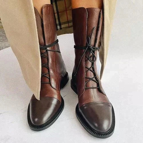 Naked Soles | LeoraBlock | Women’s Vintage Block Heel Boots – Timeless Appeal