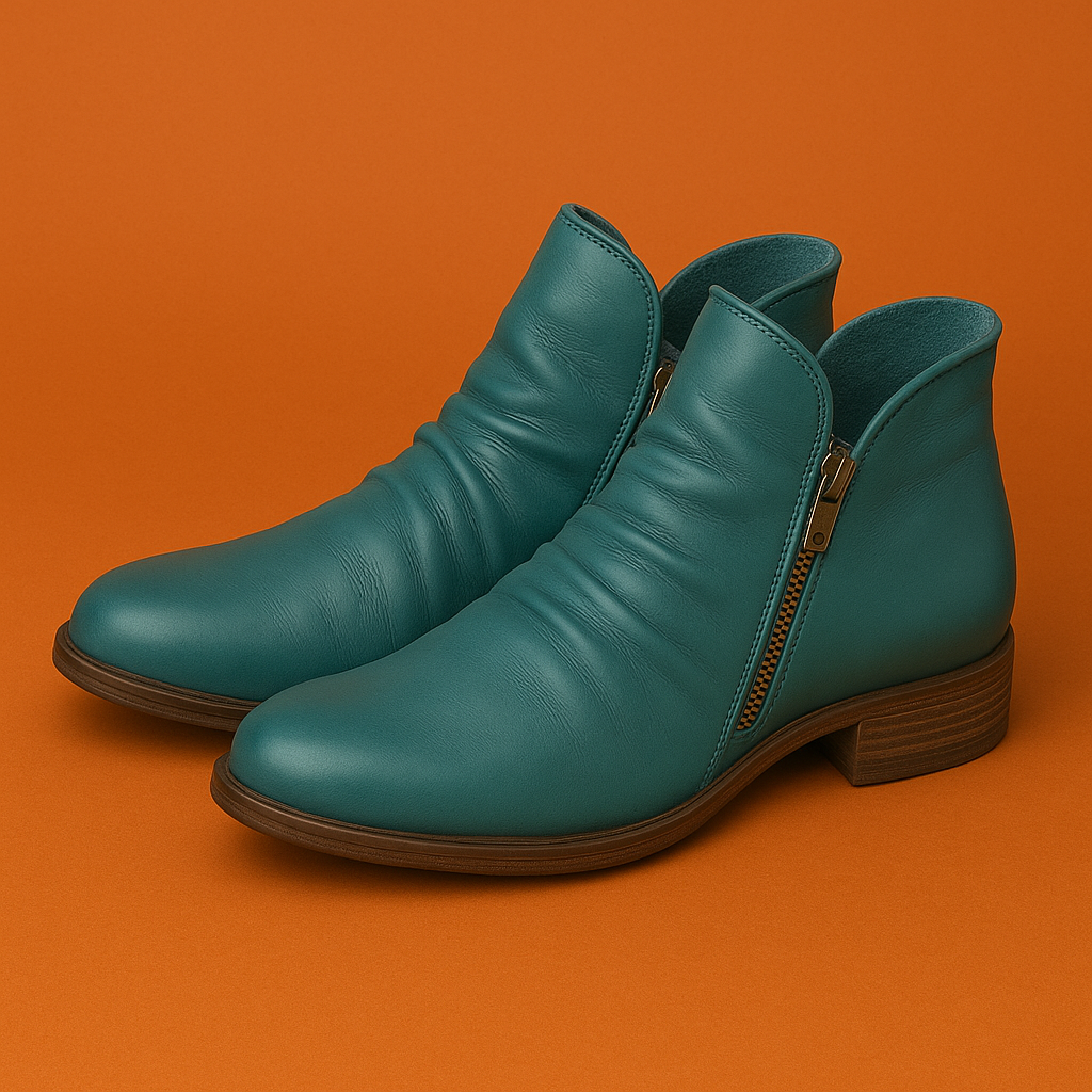 Naked Soles | Marcellis | Women's Leather Zip Boots – Sleek Design