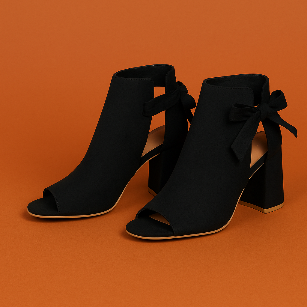 Naked Soles | MillieLuxe | Ladies’ High Heel Sandals with Bow – Elegant & Chic
