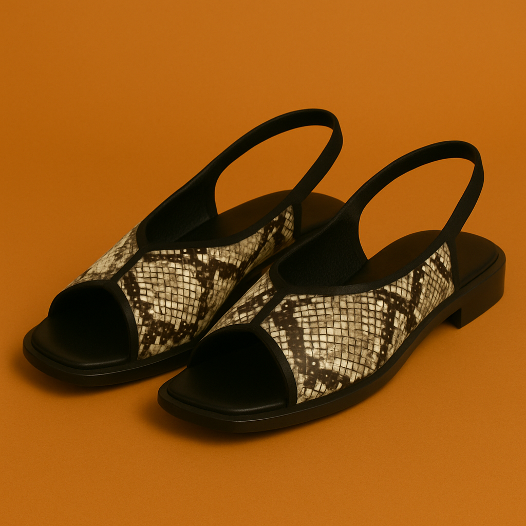 Naked Soles | MonoTread | Monochrome Contrast Sandals – Bold Look