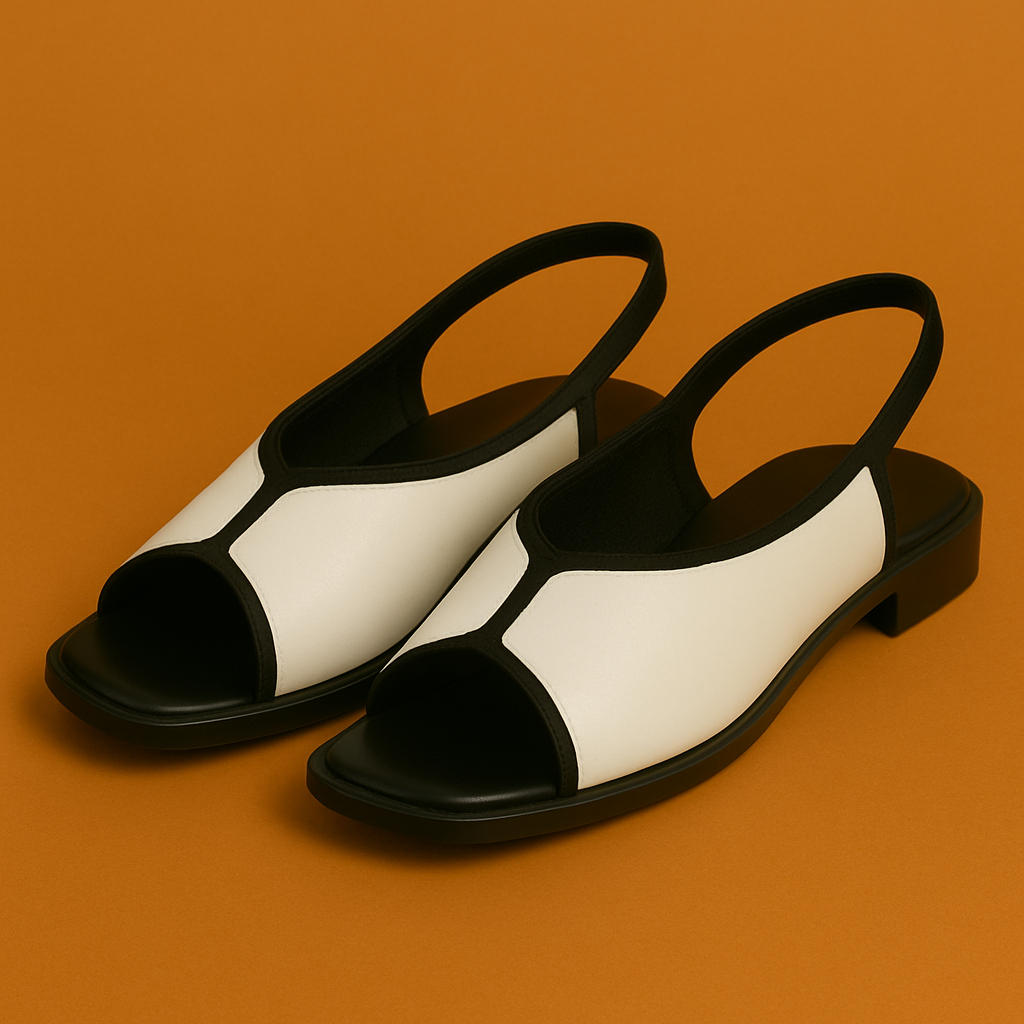 Naked Soles | MonoTread | Monochrome Contrast Sandals – Bold Look