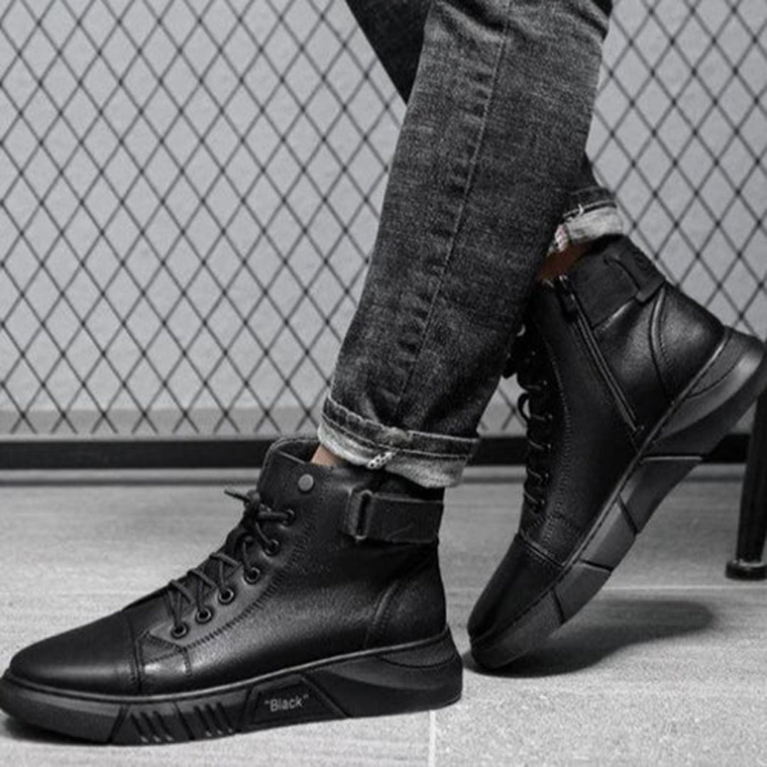 Naked Soles | NoirBreeze | Men's Black Summer Boots – Lightweight & Sleek