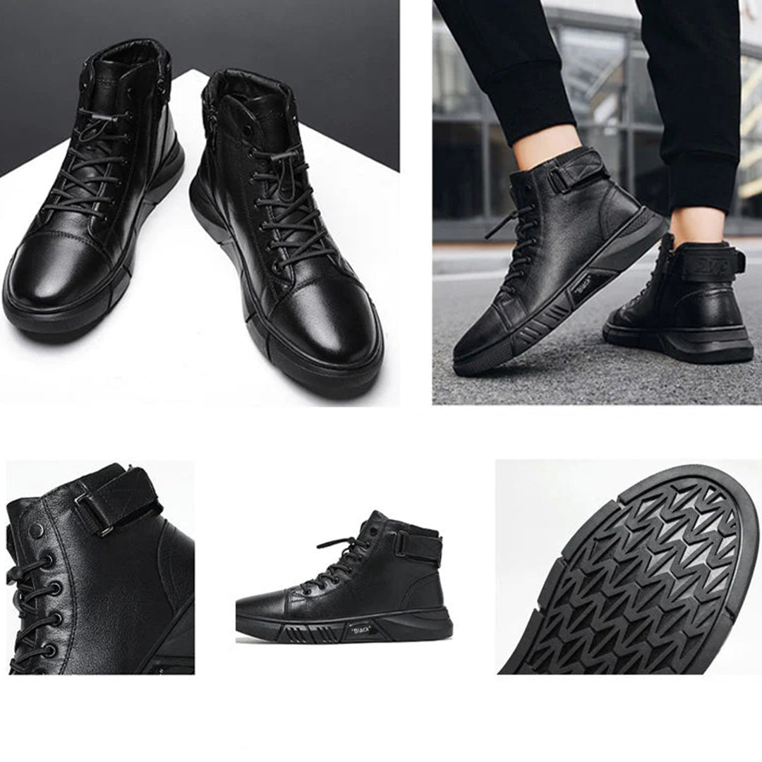 Naked Soles | NoirBreeze | Men's Black Summer Boots – Lightweight & Sleek