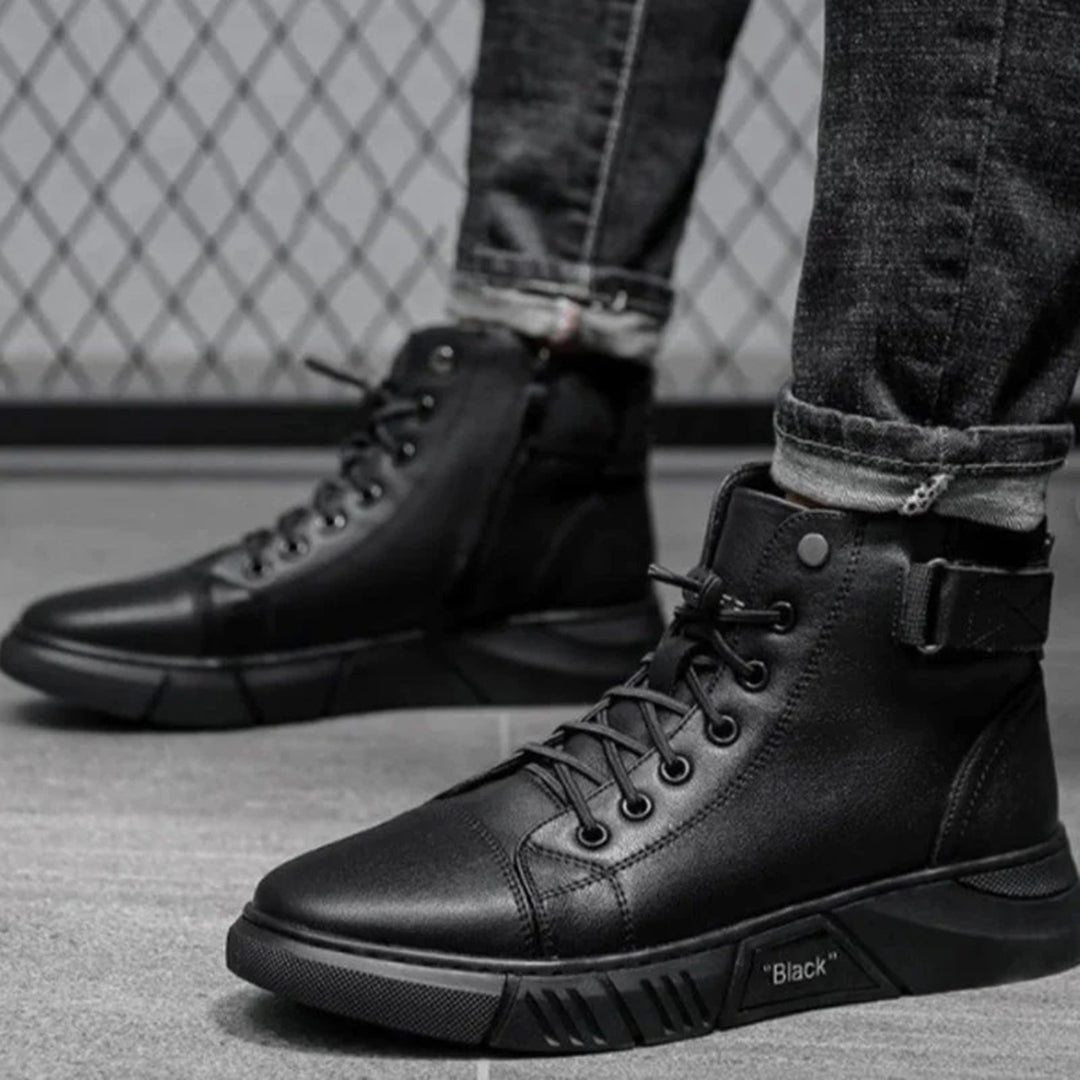 Naked Soles | NoirBreeze | Men's Black Summer Boots – Lightweight & Sleek