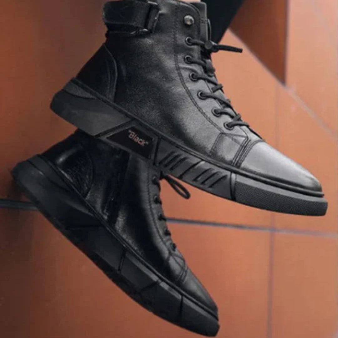 Naked Soles | NoirBreeze | Men's Black Summer Boots – Lightweight & Sleek