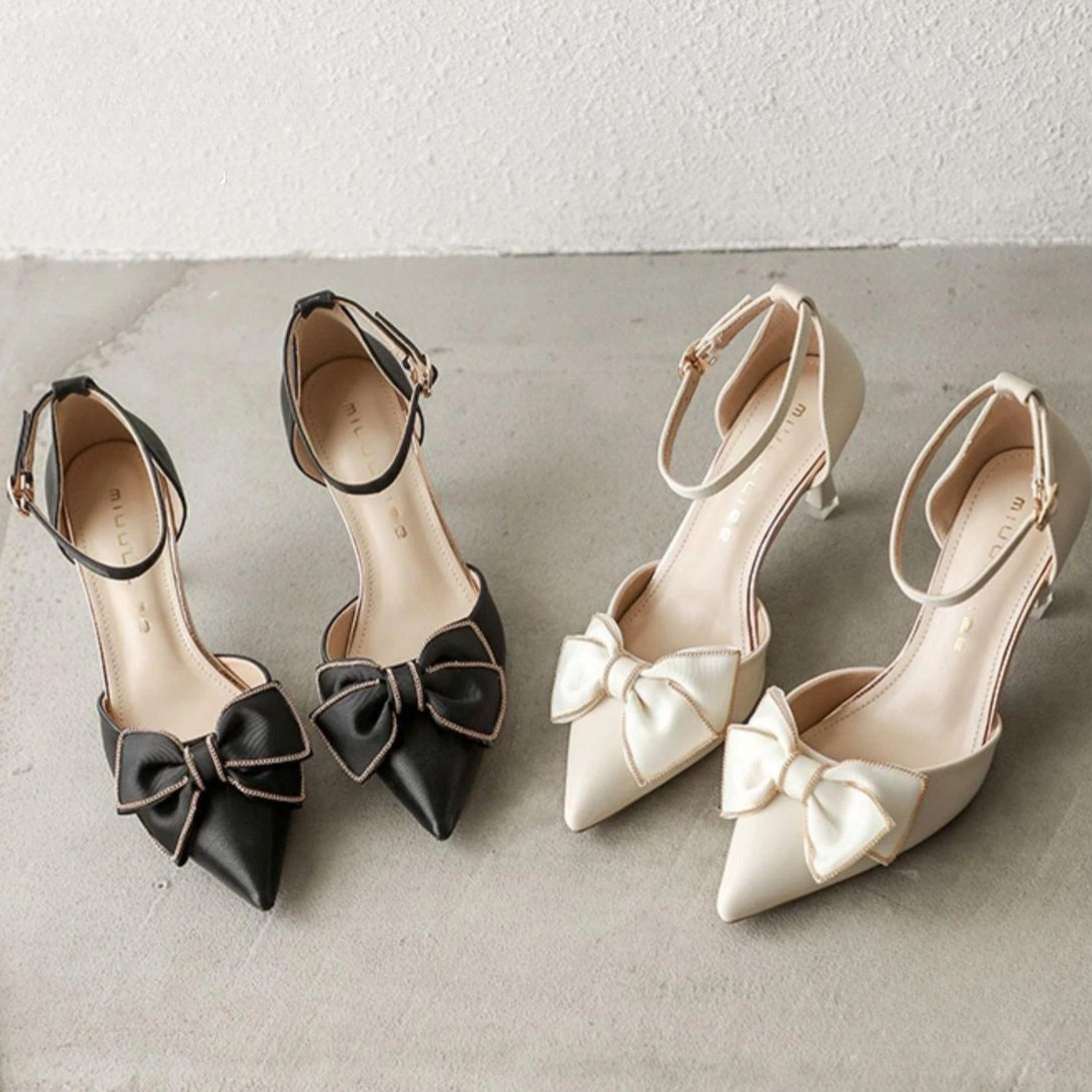 Naked Soles | Notta | Women's Bow Heels – Evening Elegance