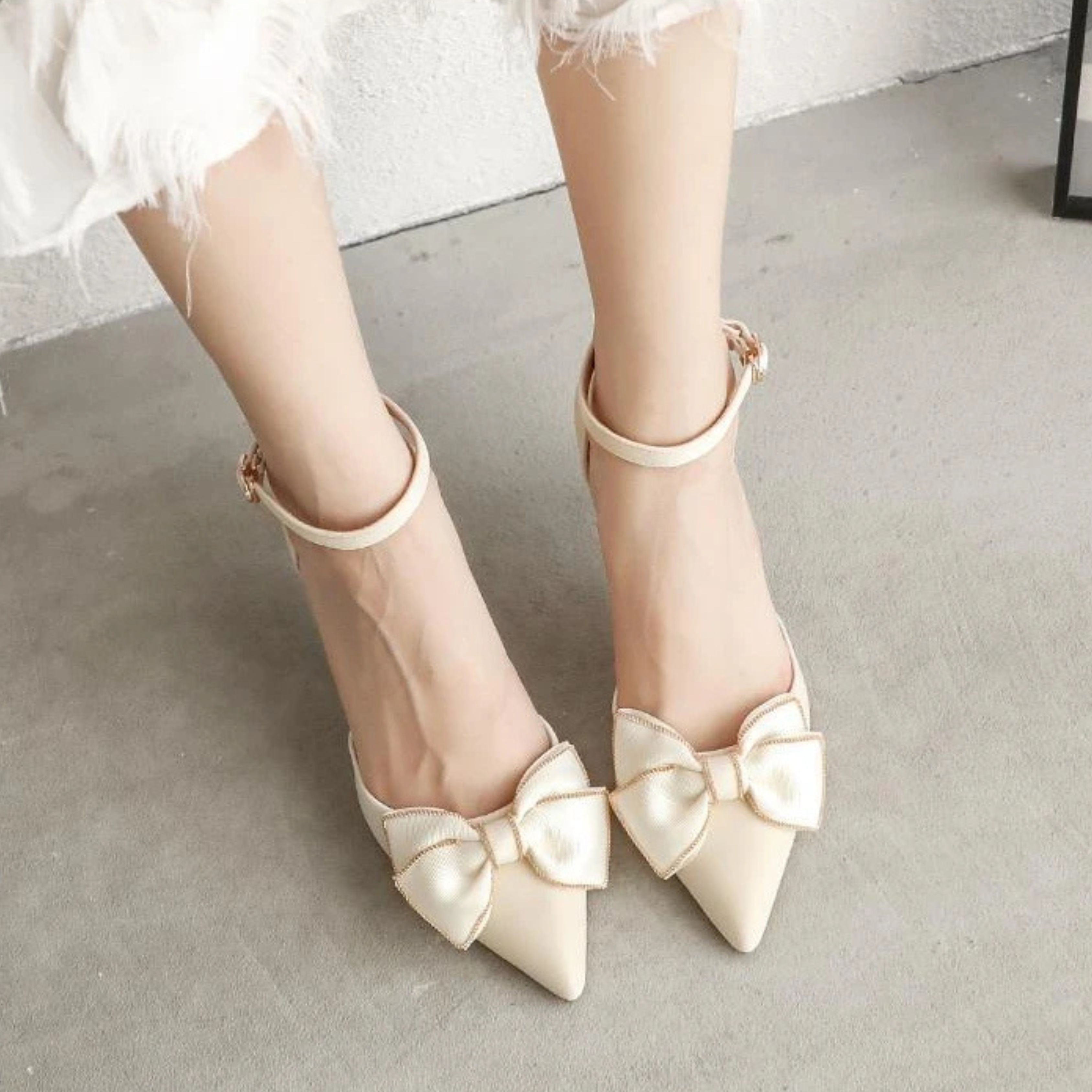 Naked Soles | Notta | Women's Bow Heels – Evening Elegance