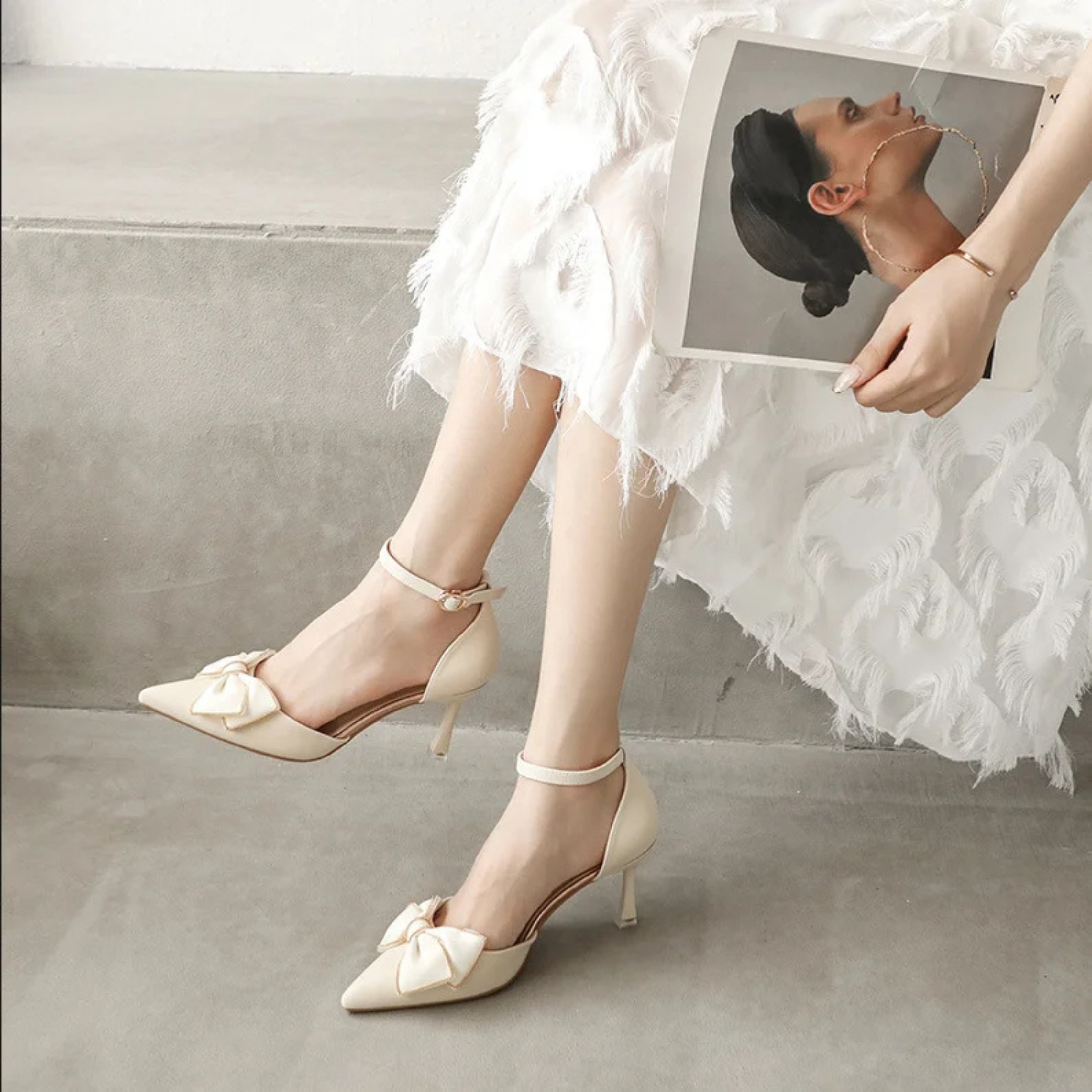 Naked Soles | Notta | Women's Bow Heels – Evening Elegance