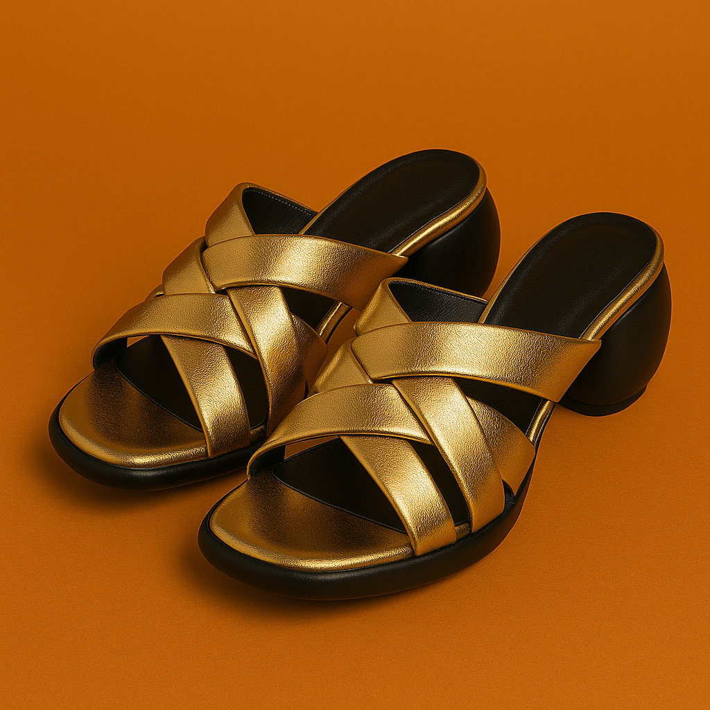 Naked Soles | StellarStep | Women's Mule Sandals – Effortless Shine