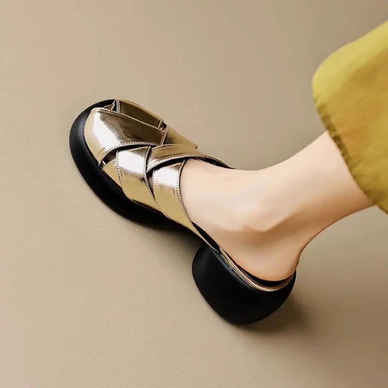 Naked Soles | StellarStep | Women's Mule Sandals – Effortless Shine