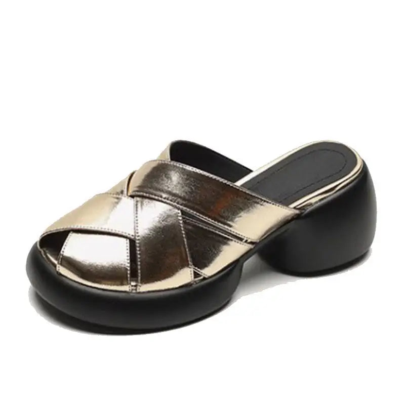 Naked Soles | StellarStep | Women's Mule Sandals – Effortless Shine