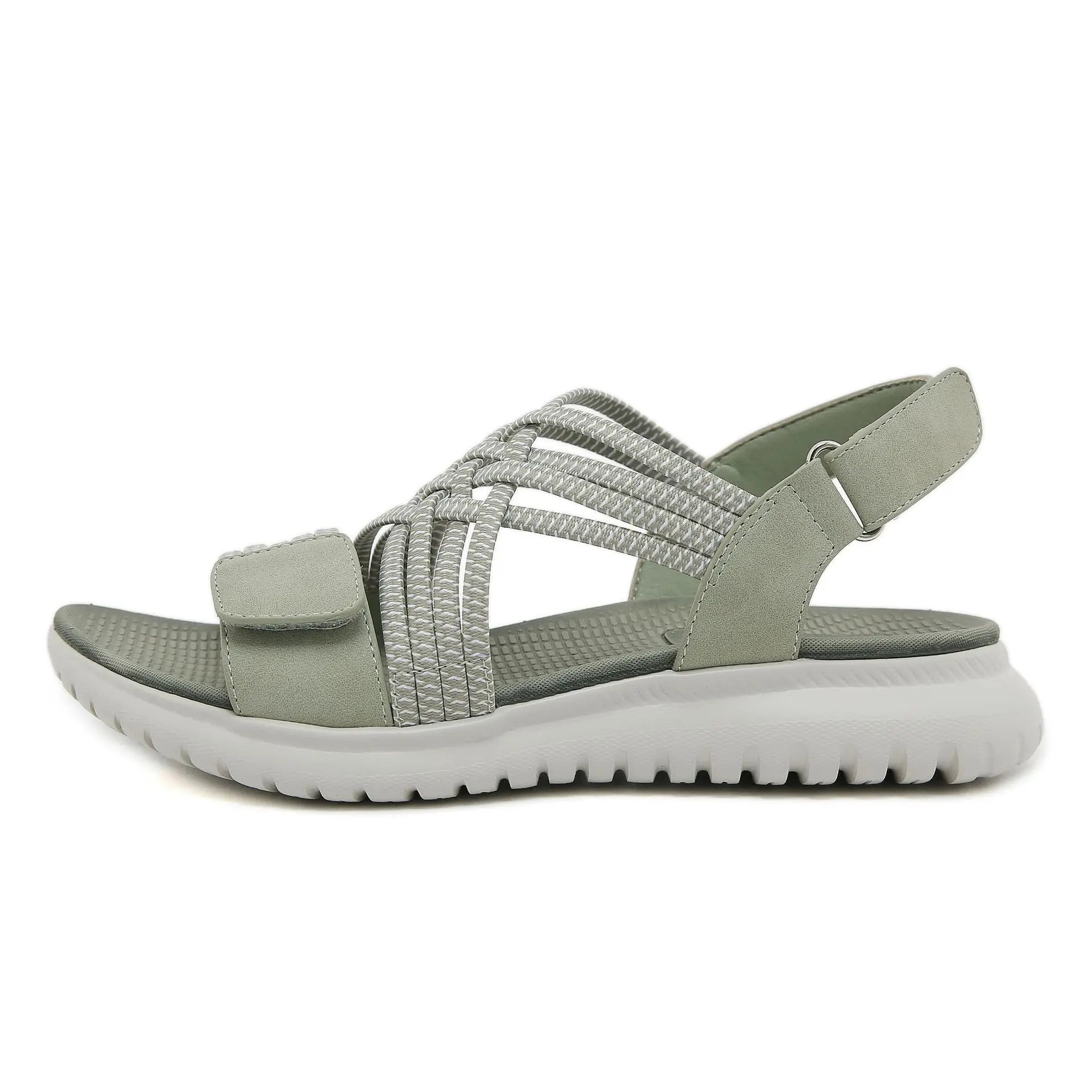 Naked Soles | StrideLuxe | Women's Striped Sandals – Chic Summer Design