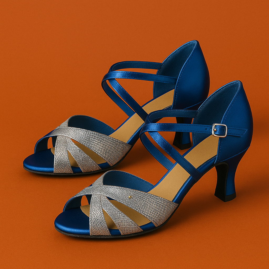 Naked Soles | Zayla | Women's Glitter Heel Sandals – Sparkling Summer Look