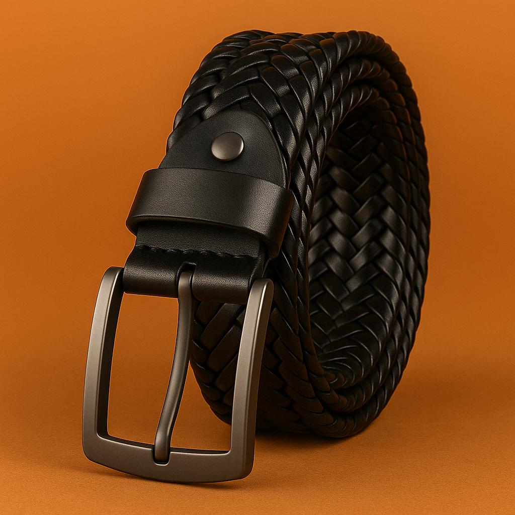 Naked Soles | BraidForm | Men's Braided Leather Belt – Handwoven Casual Style