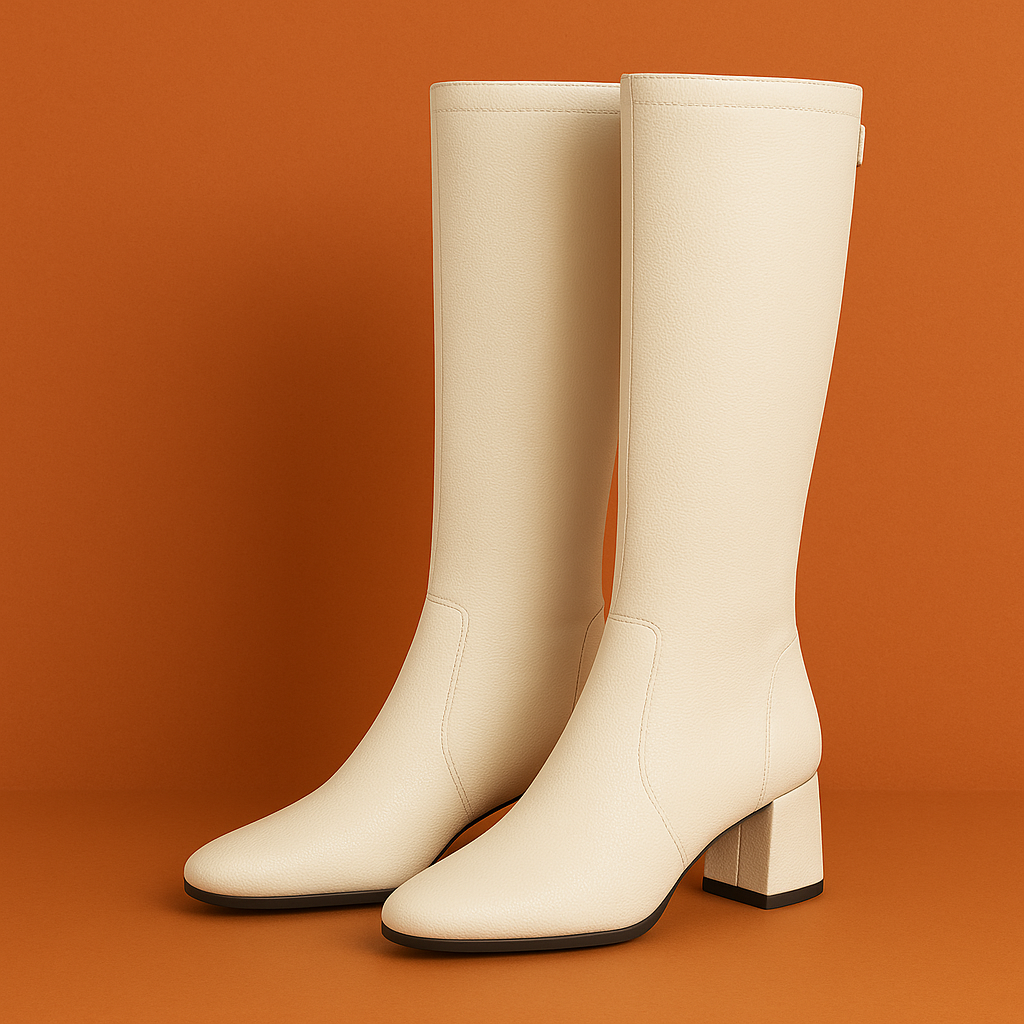 Naked Soles | AltaRise | Women's Knee-High Block Heel Boots – Elegant Height