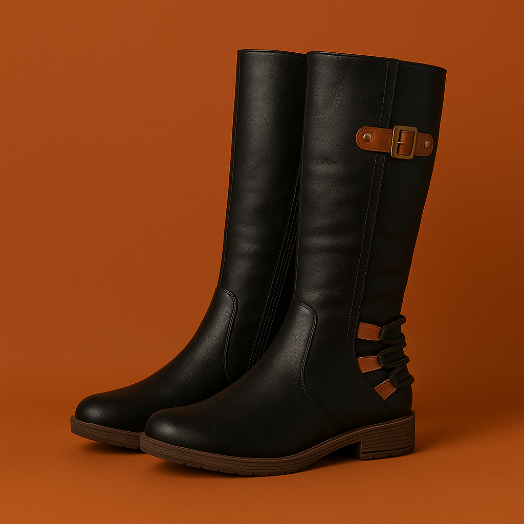 Naked Soles | Altavue | Women's Knee-High Leather Boots – Sleek Elegance