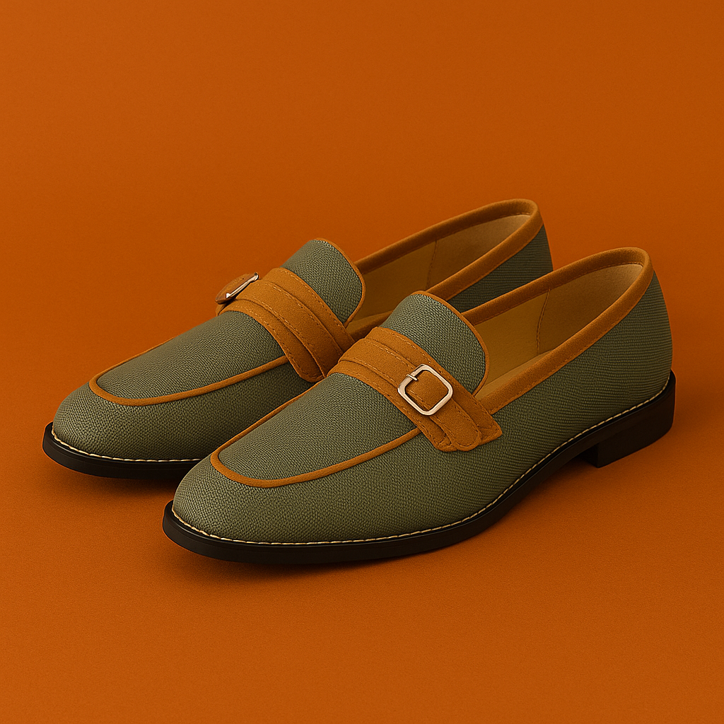 Naked Soles | Bucklen | Men's Contrast Buckle Loafers – Sophisticated Edge