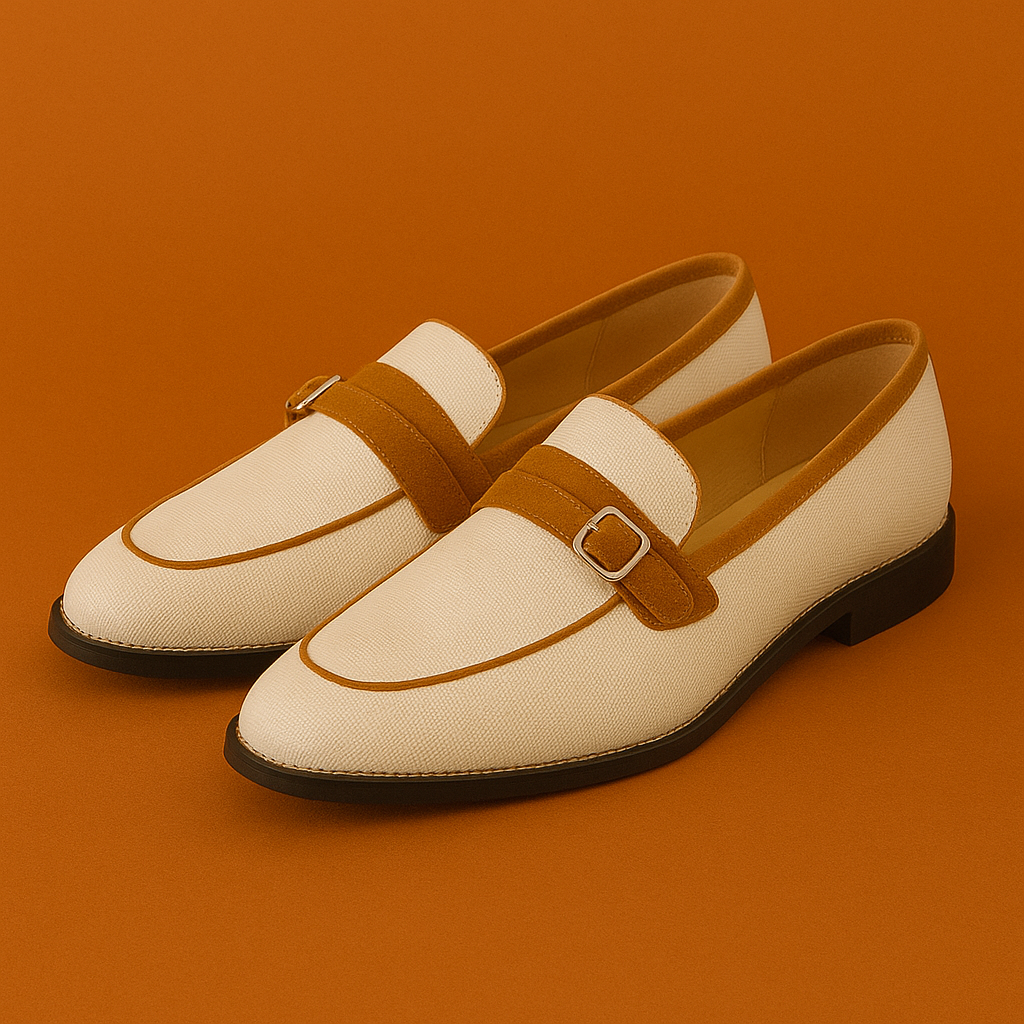 Naked Soles | Bucklen | Men's Contrast Buckle Loafers – Sophisticated Edge