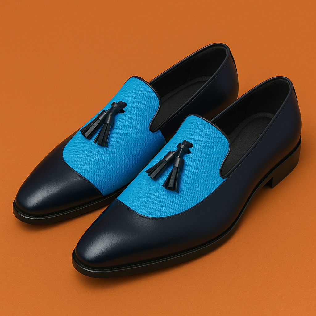 Naked Soles | Dualin | Men's Two-Tone Loafers – Modern Design