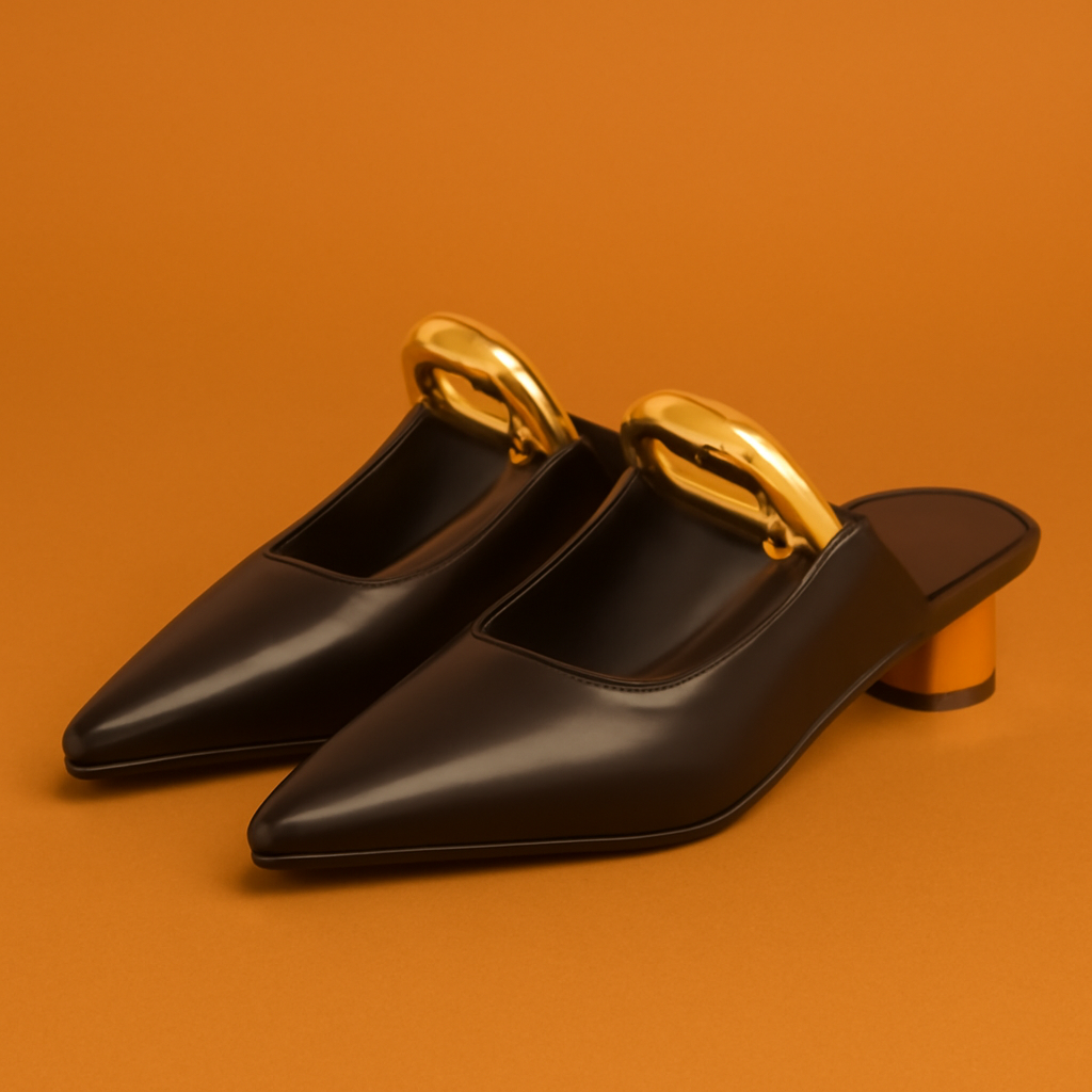 Naked Soles | ElegancePoint | Pointed Elegance Mules – Sleek Finish