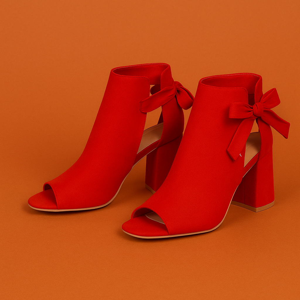 Naked Soles | MillieLuxe | Ladies’ High Heel Sandals with Bow – Elegant & Chic