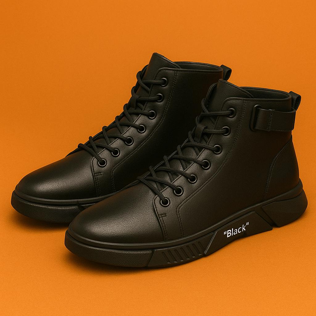 Naked Soles | NoirBreeze | Men's Black Summer Boots – Lightweight & Sleek