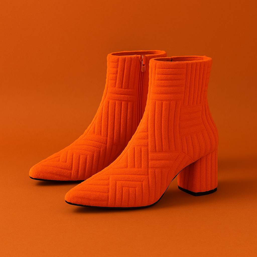 Naked Soles | Novena | Women's Block Heel Summer Boots – Solid Colour Design