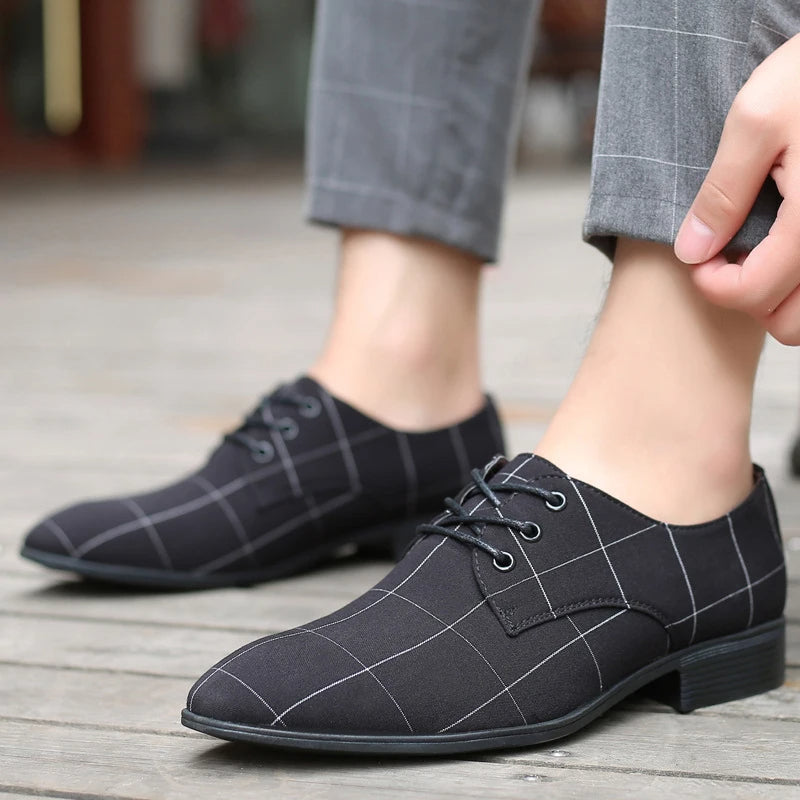 Naked Soles | Plaidwin | Men's Oxford Plaid Shoes – Tailored Detail