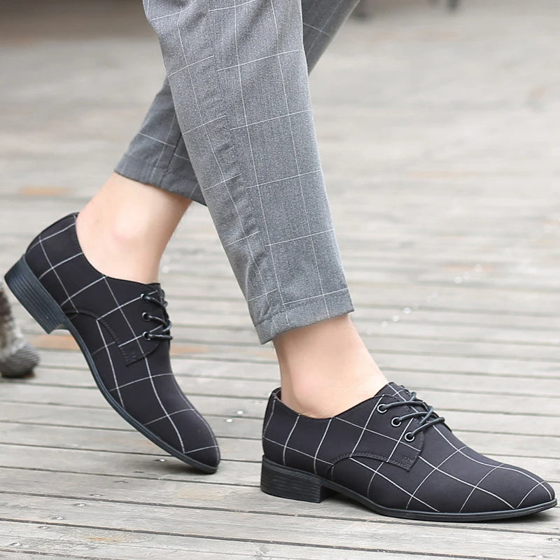 Naked Soles | Plaidwin | Men's Oxford Plaid Shoes – Tailored Detail
