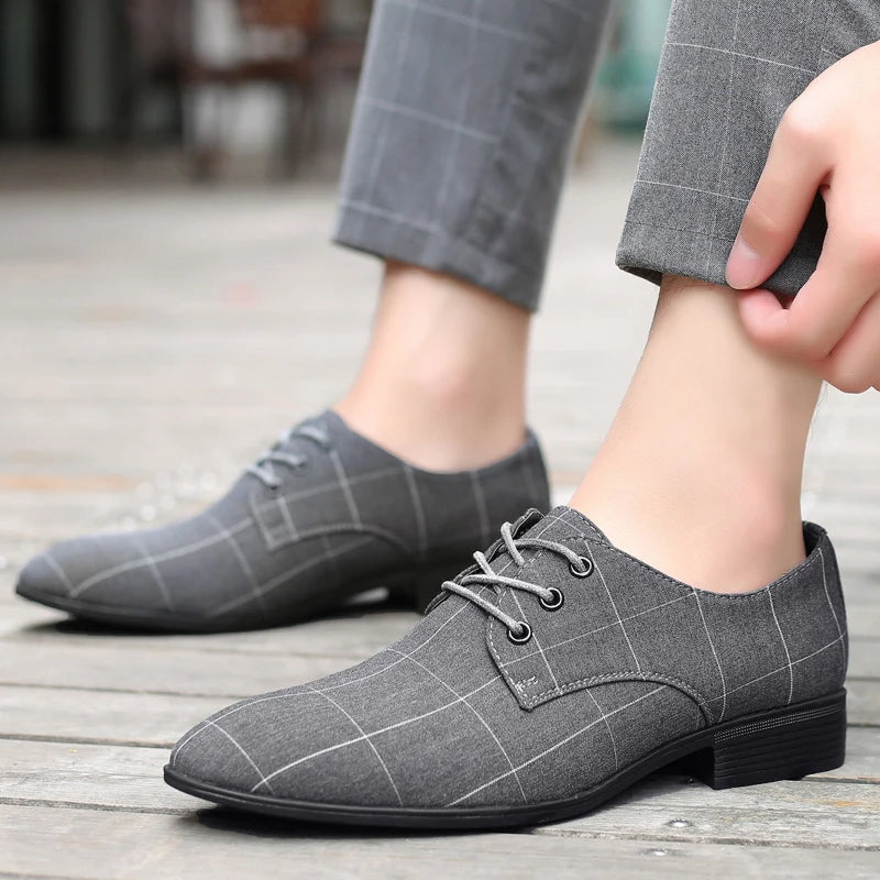 Naked Soles | Plaidwin | Men's Oxford Plaid Shoes – Tailored Detail