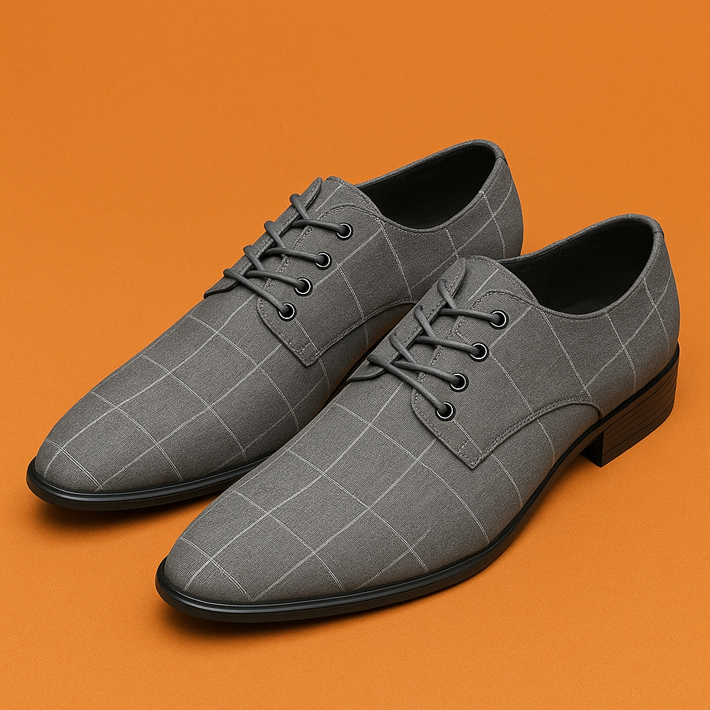 Naked Soles | Plaidwin | Men's Oxford Plaid Shoes – Tailored Detail