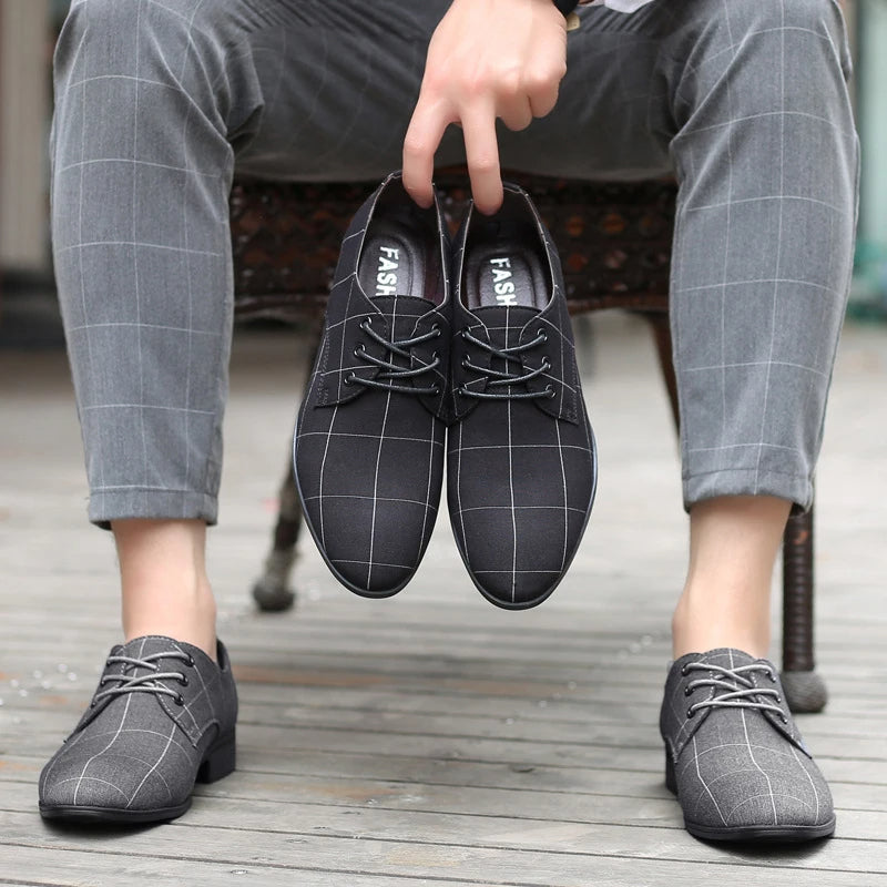 Naked Soles | Plaidwin | Men's Oxford Plaid Shoes – Tailored Detail