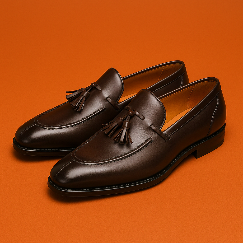 Naked Soles | Tasselmore | Men's Leather Tassel Loafers – Baroque-Inspired Style