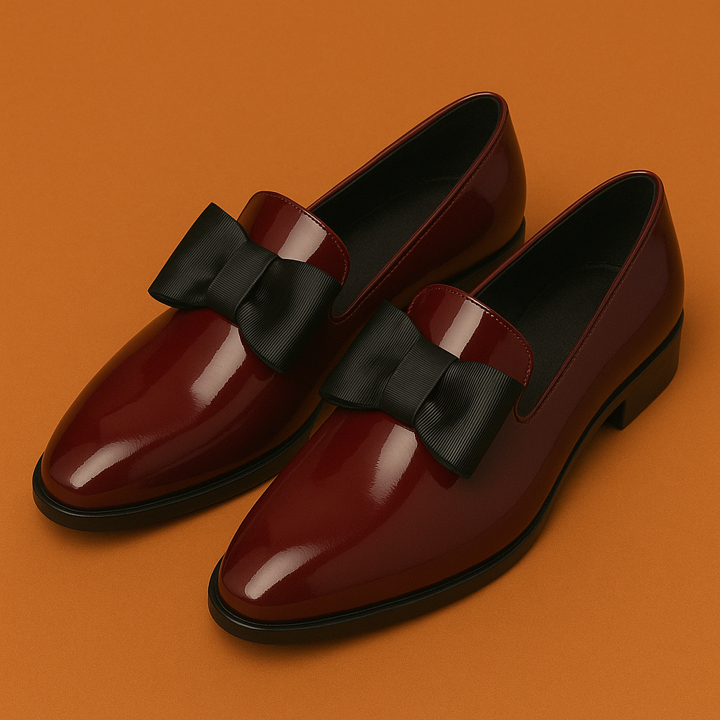Naked Soles | Vellé | Women's Patent Bow Flats – Glossy Finish