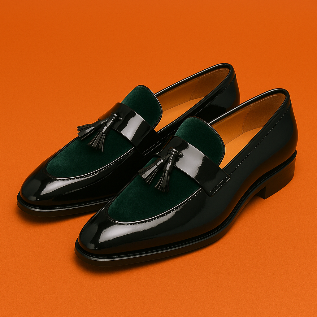 Naked Soles | Velvado | Men's Velvet Tassel Loafers – Luxe Finish