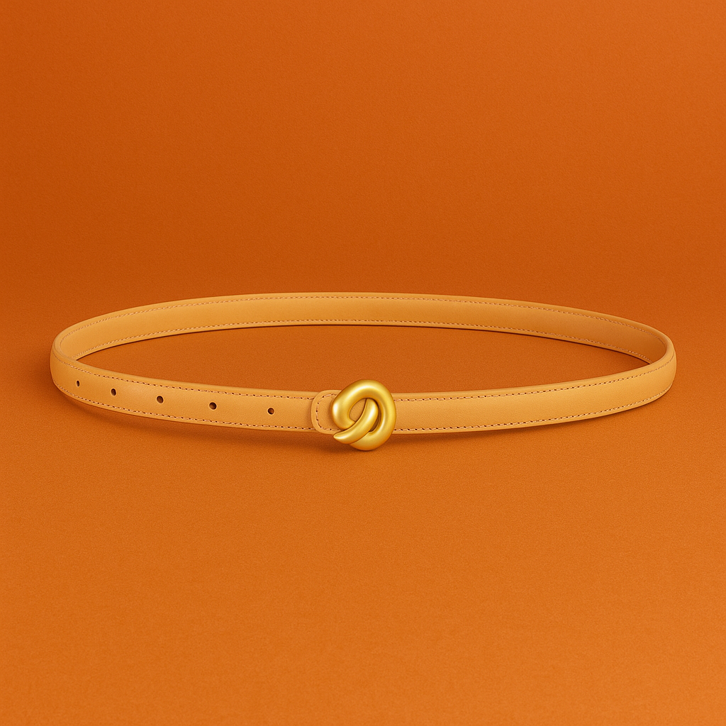 Naked Soles | VersetteKnot | Women's Leather Belt – Modern Twist Detail