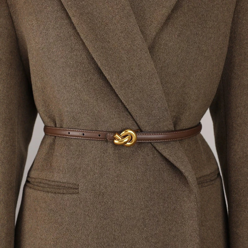 Naked Soles | VersetteKnot | Women's Leather Belt – Modern Twist Detail