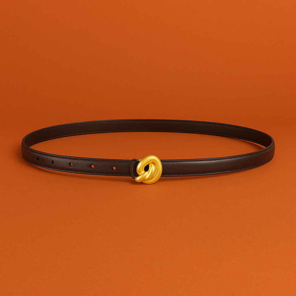 Naked Soles | VersetteKnot | Women's Leather Belt – Modern Twist Detail