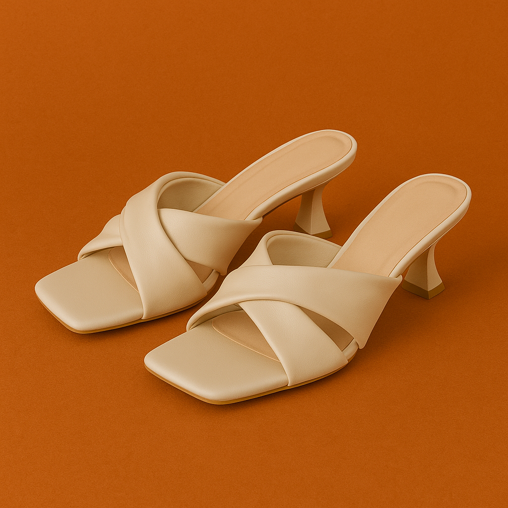 Naked Soles | Zayline | Women's Twist Strap Heeled Sandals