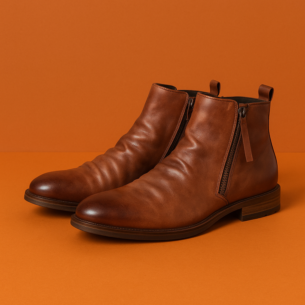 Naked Soles | ZipCrest | Men's Stylish Zip-Up Summer Boots – Sleek & Breezy